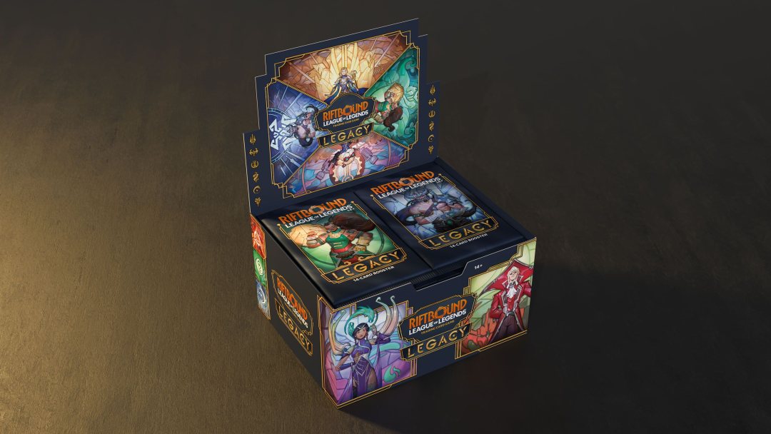 Display et boosters de 14 cartes Riftbound Héritage (Legacy)