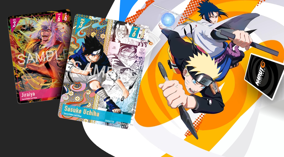 Imagen del Naruto Card Game de Bandai, lanzamiento mundial en junio de 2027
